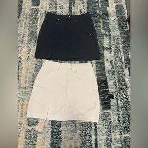 Luxury GG Blue Golf Skirts in navy and white.